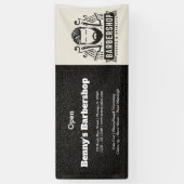 Banderoles Barbershop look cuir (Vertical)
