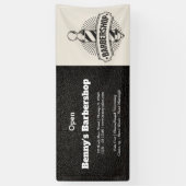 Banderoles Barbershop look cuir (Vertical)