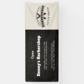 Banderoles Barbershop look cuir (Vertical)