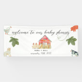 Banderoles Barnyard Animaux - Bébé Grand Welcome Vinyl Banniè (Horizontal)