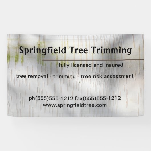 Banderoles Barque de bouleau Rustique Nature Custom Business (Horizontal)