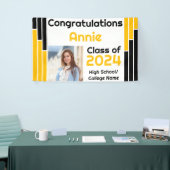 Banderoles Bars Noir & Or Une photo Graduation (Salon professionnel)