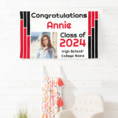 Banderoles Bars rouges et noirs Un diplôme photo (En situation)