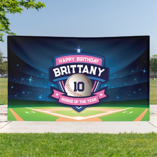 Banderoles Baseball Birthday banner backdrop (Dehors)