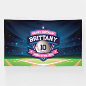 Banderoles Baseball Birthday banner backdrop (Horizontal)