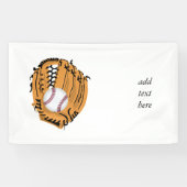 Banderoles Baseball Mitt et Ball (Horizontal)