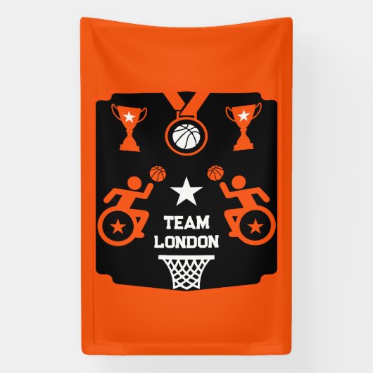 Banderoles Basket-ball Adaptive Handicap (Verticale)