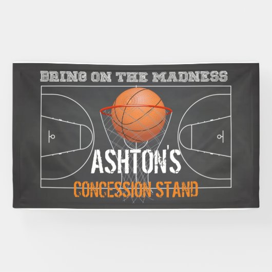 Banderoles Basket-ball Anniversaire, Basket-ball thème, Anniv (Horizontal)