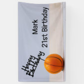 Banderoles Basket-ball avec joyeux anniversaire sur un arrièr (Vertical)