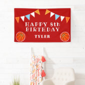 Banderoles Basket-ball mignon drapeaux Anniversaire de enfant (En situation)