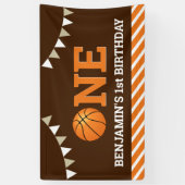 Banderoles Basket-ball personnalisé 1er anniversaire (Vertical)