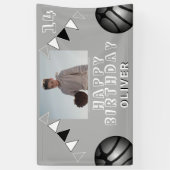 Banderoles Basketball Ball Bund drapeaux Photo Anniversaire (Vertical)