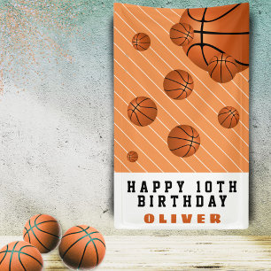 Banderoles Basketball Balls Orange Anniversaire de enfant Par