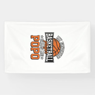 Banderoles Basketball Popo Drôle Vintage Sports Design_1