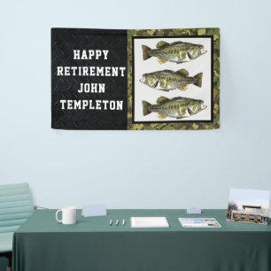 Banderoles Basse à grande bouche Cool de pêche retraite homme