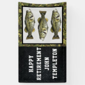 Banderoles Basse à grande bouche Cool de pêche retraite homme (Vertical)