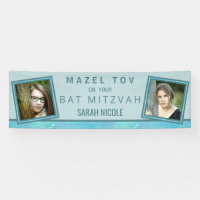 Bat mitzvah Blue Opal Mazel Tov Ajouter Votre Phot