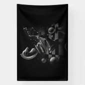 Banderoles Bataille aux échecs dramatique - Chevalier contre  (Verticale)