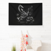 Banderoles Bataille aux échecs dramatique - Chevalier contre  (Insitu)