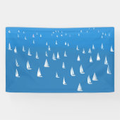Banderoles Bateaux à voile en mer bleu profond - Regatta Bate (Horizontal)