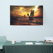 Banderoles Bateaux sur la mer orageuse (Salon professionnel)