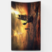 Banderoles Bateaux sur la mer orageuse (Vertical)