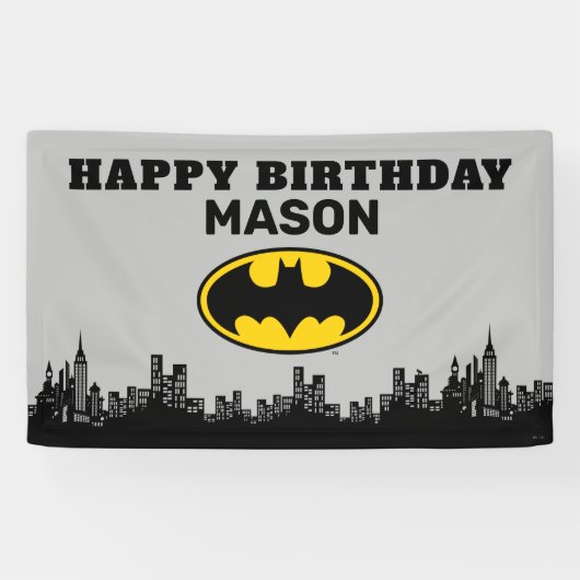 Banderoles Batman - Gotham City | Anniversaire (Horizontal)