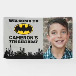 Banderoles Batman - Gotham City   Anniversaire Ajouter nom et