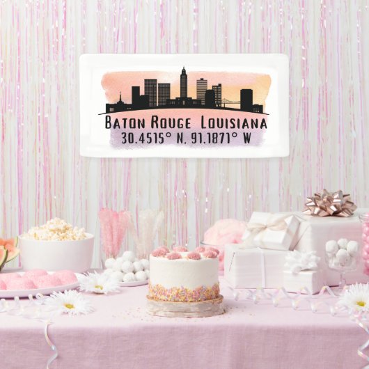 Banderoles Baton Rouge LA City Skyline (Fête)
