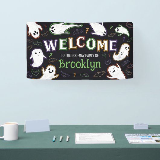 Banderoles Bats & Fantômes Spooktacular Boo Day Party Welcome (Salon professionnel)