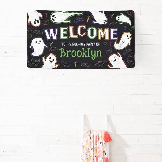 Banderoles Bats & Fantômes Spooktacular Boo Day Party Welcome (Insitu)