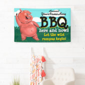 Banderoles BBQ.Barbecue.Pig Roast.Grill.Cookout.Customizable (En situation)