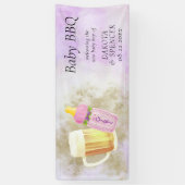 Banderoles BBQ bébé et bière | Thème de la douche extérieure  (Vertical)