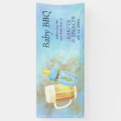 Banderoles BBQ bébé et bière | Thème de la douche extérieure  (Vertical)