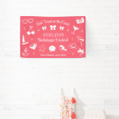 Banderoles Beach Bachelorette Party Dernier Toast Coral Rose (Insitu)