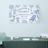 Banderoles Beach BACHELORETTE Whimsical Blue Banner (Salon professionnel)