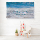 Banderoles Beach Blue Tropical Ocean Mariage (Insitu)