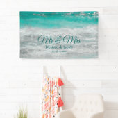 Banderoles Beach Blue Tropical Ocean Mariage (En situation)
