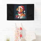 Banderoles Beagle Xmas Éclairage Père Noël Beagle Chien Noël  (En situation)
