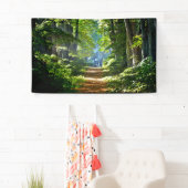 Banderoles Beau chemin forestier en été (En situation)