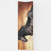 Banderoles Beau Cheval Noir (Vertical)