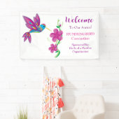 Banderoles Beau colibri et fleurs Abstraits (En situation)