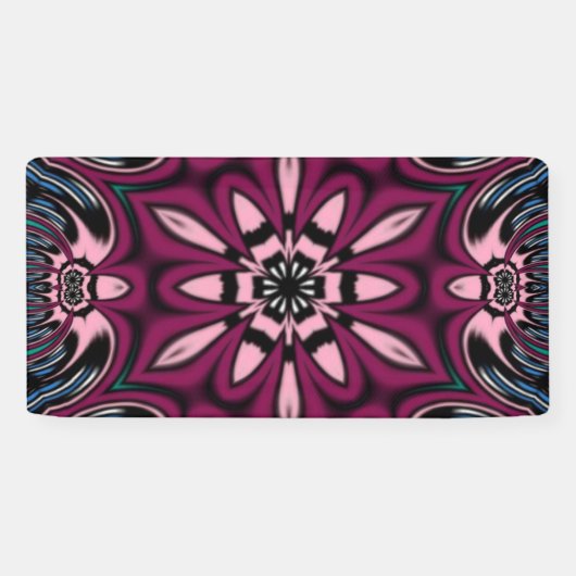 Banderoles Beau design unique de fleur Mandala (Horizontal)