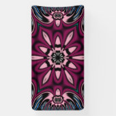 Banderoles Beau design unique de fleur Mandala (Verticale)