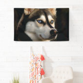 Banderoles Beau Oreiller Husky Lrow (En situation)
