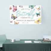 Banderoles Beau papillon aquarelle fille's Birthday (Salon professionnel)