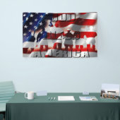 Banderoles Beautiful Patriotic God Bless America House Flag (Salon professionnel)