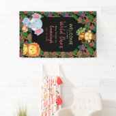 Banderoles Bébé animaux de la jungle sauvage un Baby shower (En situation)