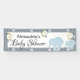 Banderoles Bébé éléphant bleu Shower Garçon