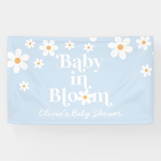 Banderoles Bébé en fleur ! Baby shower de bouho Retro Daisy (Horizontal)
